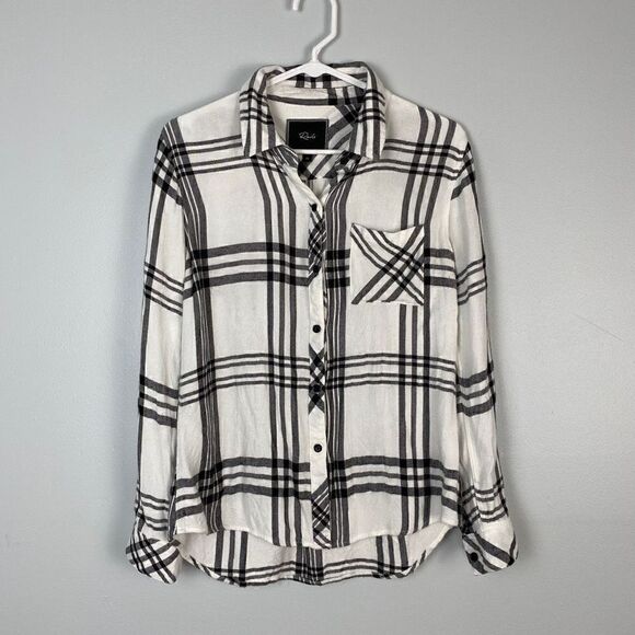 RAILS classic hunter long sleeve flannel shirt in black and white - Picture 3 of 7